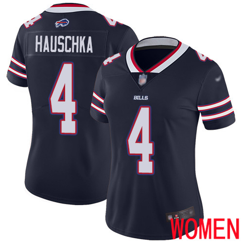 Women Buffalo Bills #4 Stephen Hauschka Limited Navy Blue Inverted Legend NFL Jersey->women nfl jersey->Women Jersey